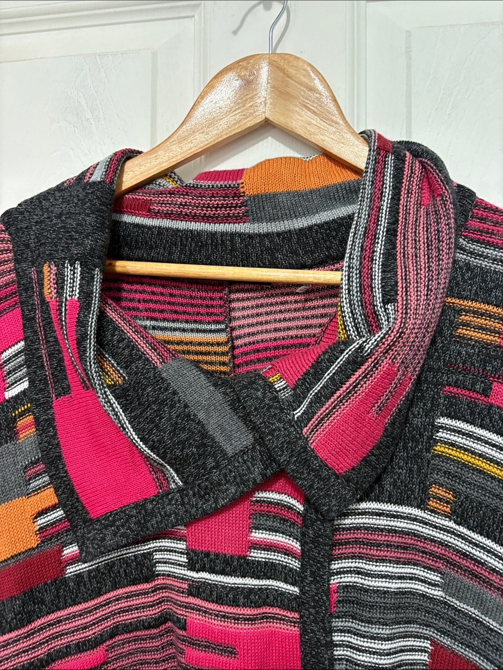 Nic & Zoe Multicolour Stripe Open-Front Sweater - Picture 3 of 9